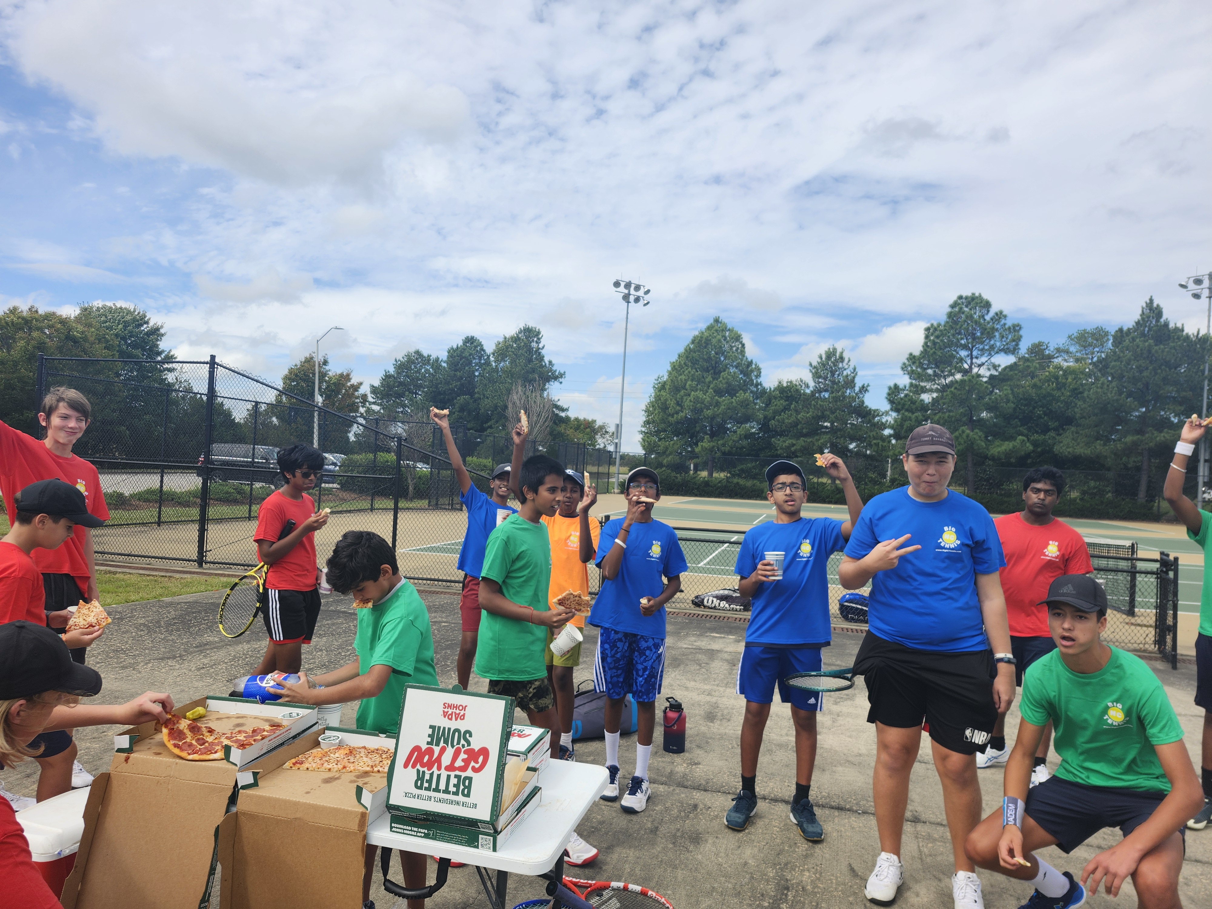 Ages 13-17 tennis team at Action Park